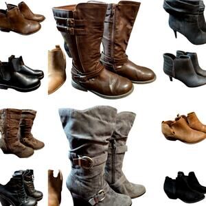 Bulk Men’s Women’s Ankle Boots Shoe Lot Of 9 Name Brand Wholesale Reseller ROI